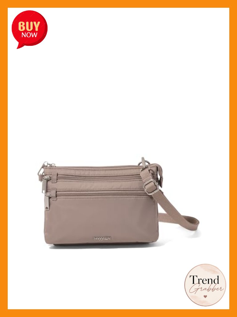 Anti-Theft Crossbody Bag With Locking Zippers - Rfid Slash-Resistant Travel